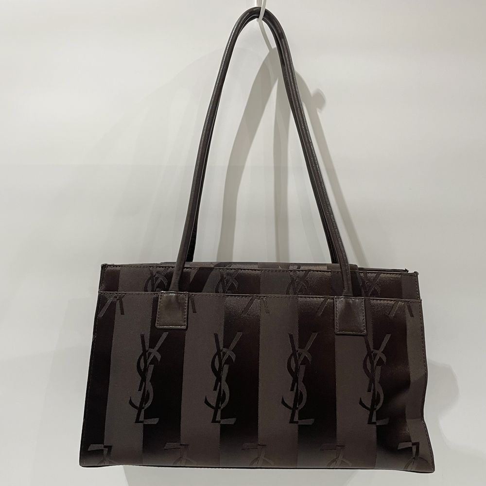 中古B/標準】YVES SAINT LAURENT イヴ・サンローラン YSLロゴ 肩掛け ヴィンテージ レディース ショルダーバッグ  ブラウン20473455