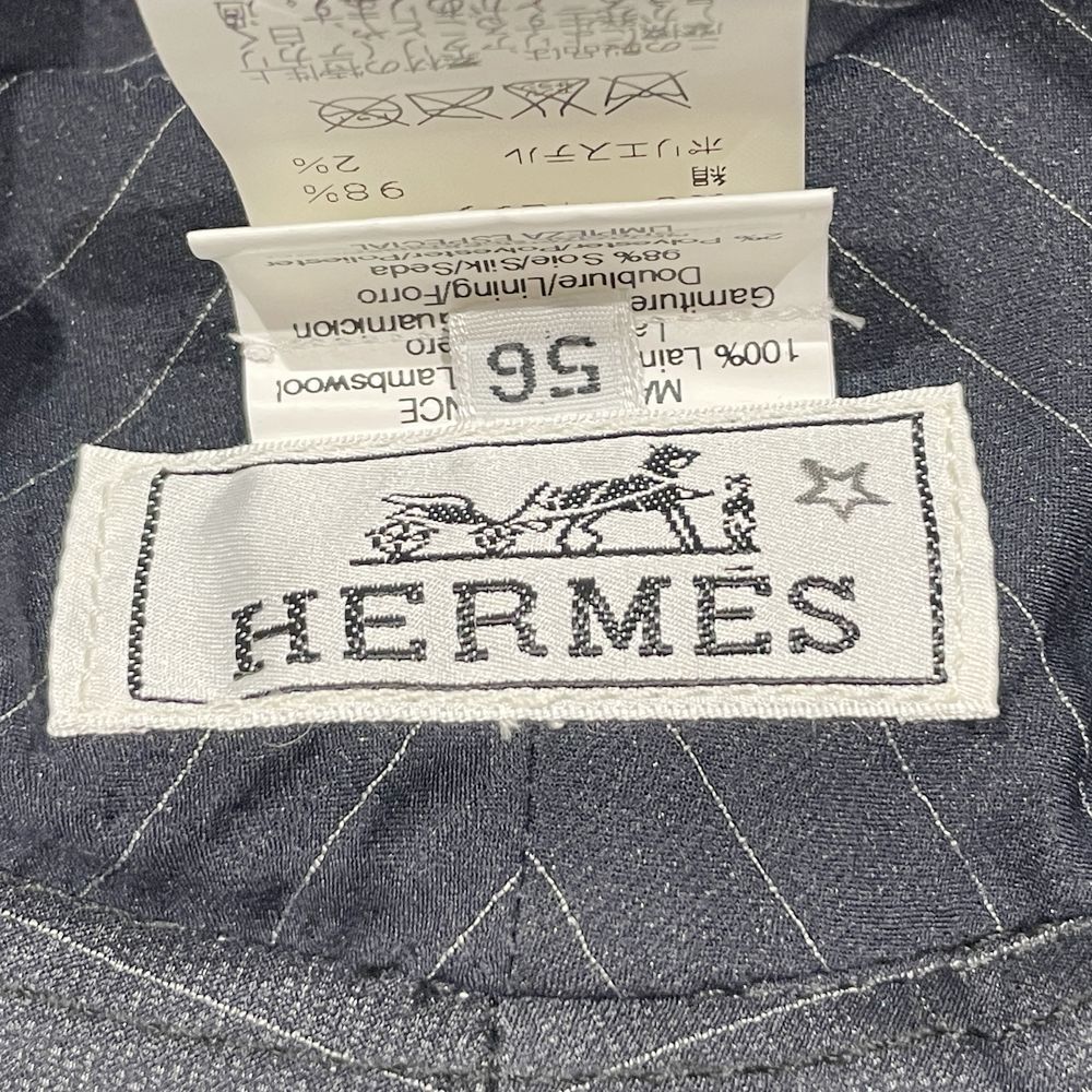 HERMES(エルメス) ストライプ バケット スターマーク ハット ユニセックス【中古AB】20240728