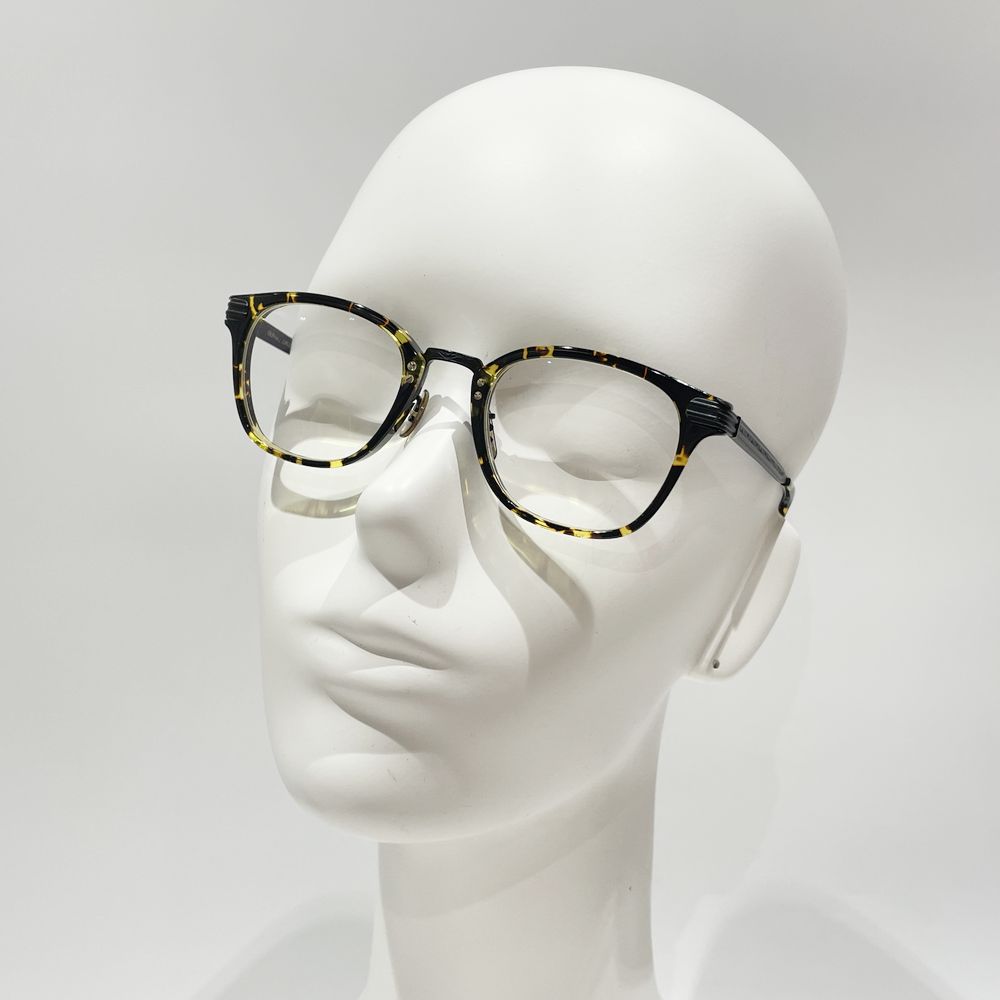 中古AB/使用感小】OLIVER PEOPLES オリバーピープルズ Chesman ラウンド デミ柄 彫金模様 パントス メンズ 眼鏡  ブラウン20473462