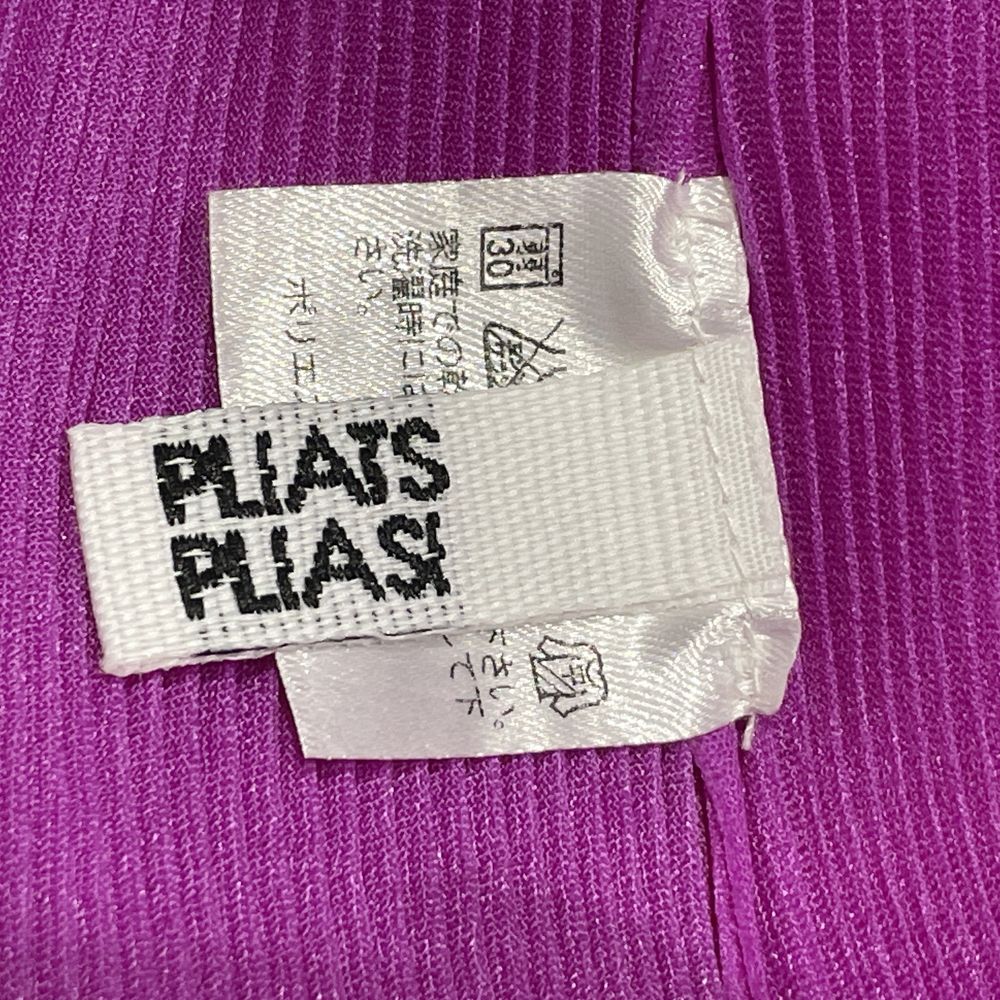 PLEATS PLEASE(プリーツプリーズ) イッセイミヤケ プリーツ加工 Vネック 半袖 サイズ3 PP63-PK321 カットソー ポリエステル レディース【中古B】20240614