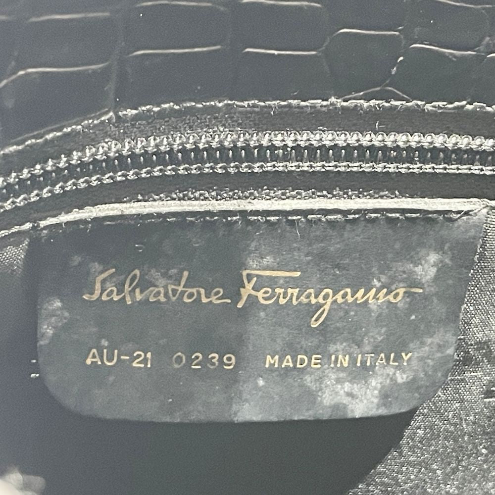 Salvatore Ferragamo(サルヴァトーレフェラガモ) ヴァラ 型押し 2WAY AU-21 0239 ハンドバッグ レザー レディース【中古B】20240622