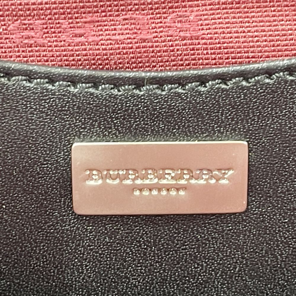 BURBERRY(バーバリー) ロンドン チェック スクエア型 ミニ ハンドバッグ ウール/レザー レディース【中古B】20240622