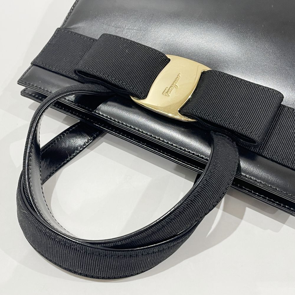 Salvatore Ferragamo(サルヴァトーレフェラガモ) ヴァラ リボン トップハンドル BA214178 ハンドバッグ レザー レディース【中古AB】20240622