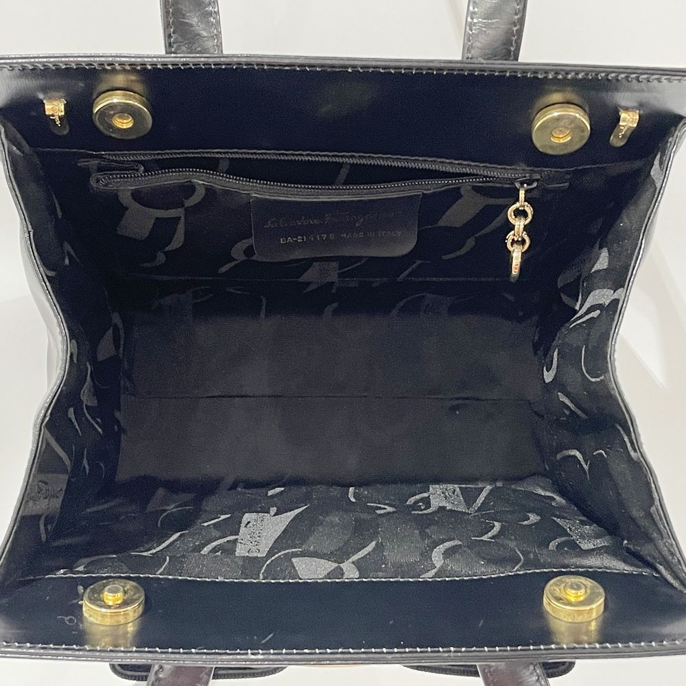 Salvatore Ferragamo(サルヴァトーレフェラガモ) ヴァラ リボン トップハンドル BA214178 ハンドバッグ レザー レディース【中古AB】20240622