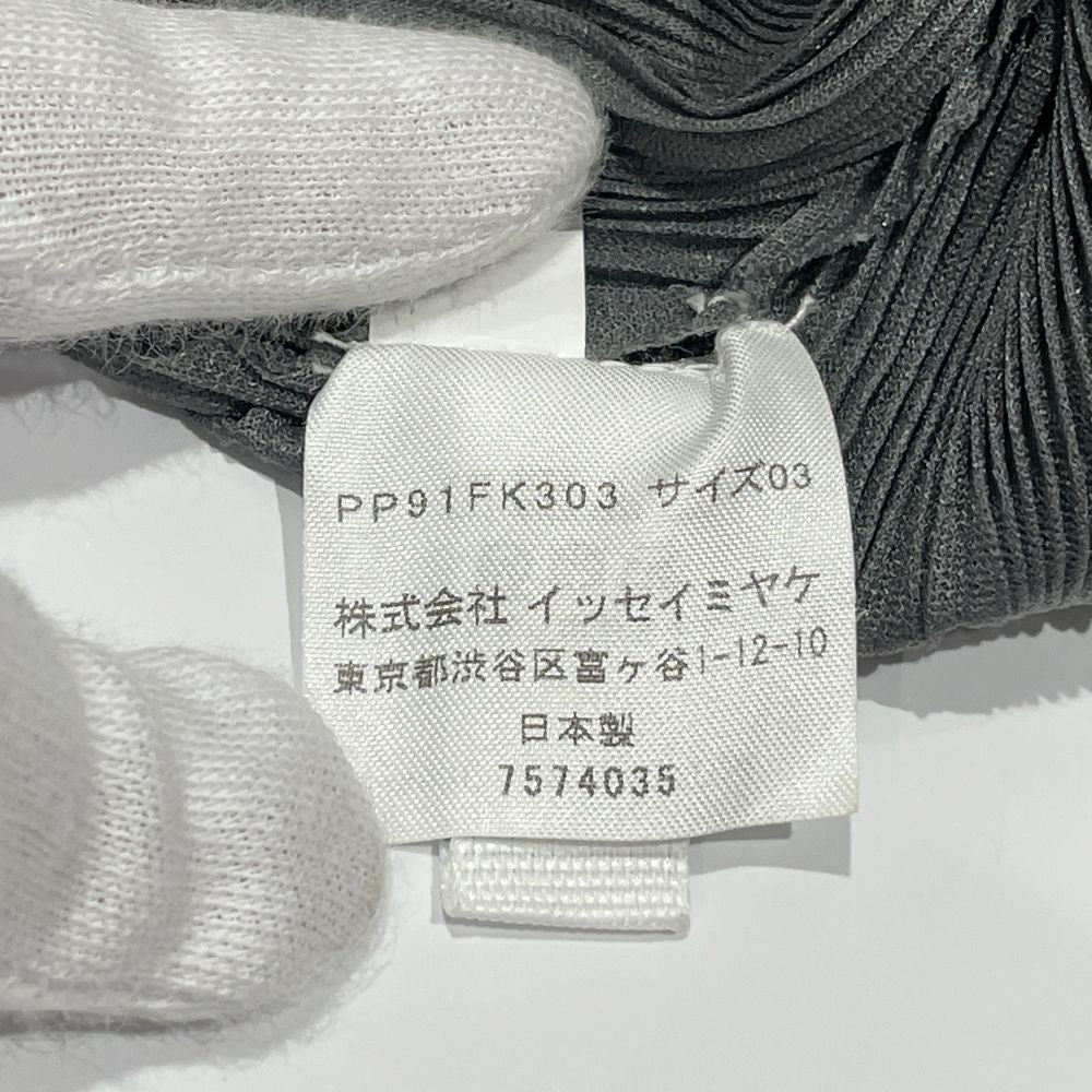 PLEATS PLEASE(プリーツプリーズ) イッセイミヤケ プリーツ加工 半袖 サイドスリット サイズ3 PP81-FK303 カットソー ポリエステル レディース【中古AB】