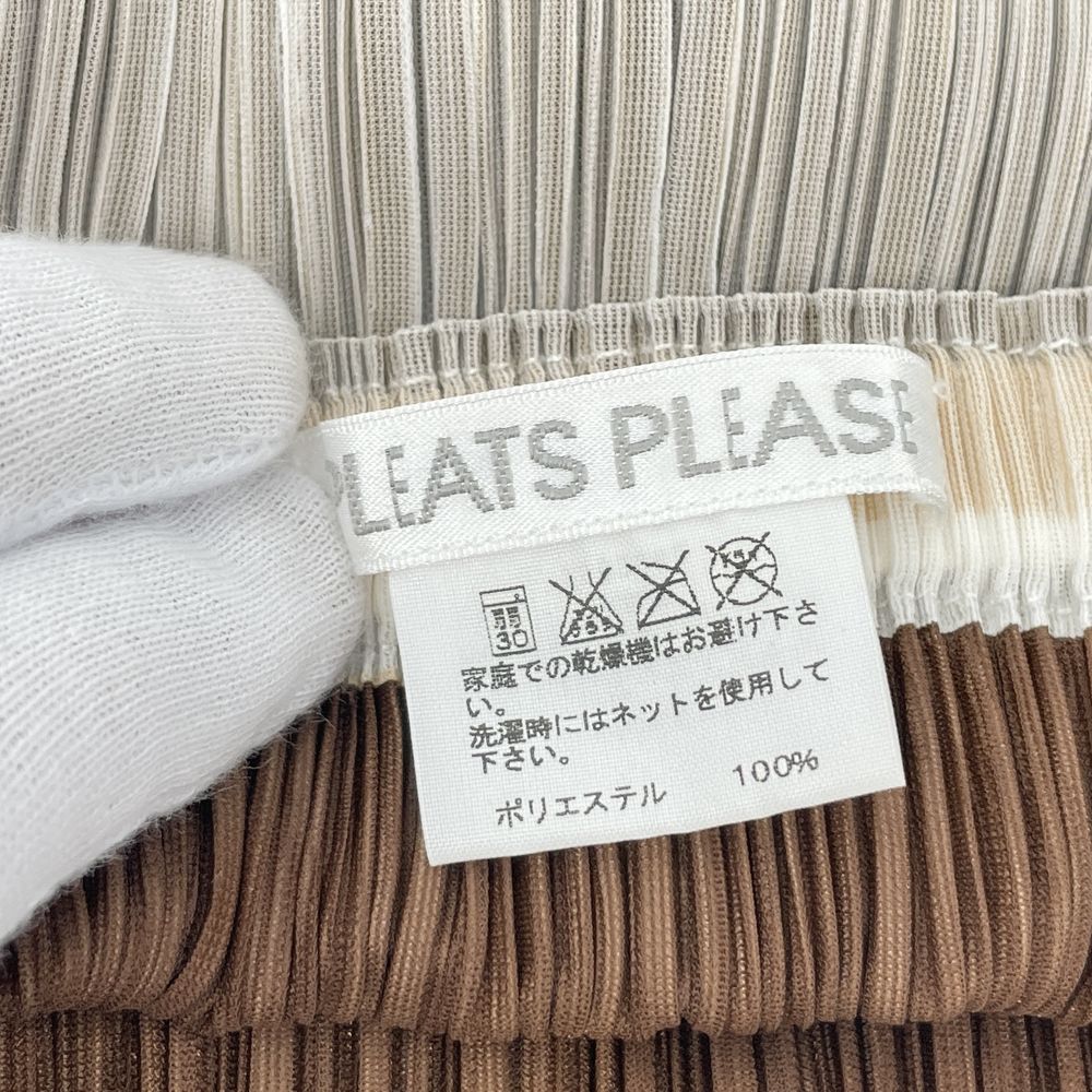 PLEATS PLEASE(プリーツプリーズ) イッセイミヤケ プリーツ加工 グラデーション ドット 水玉 フレア サイズ4 PP81-JG796 ロングスカート ポリエステル レディース【中古AB】20240612