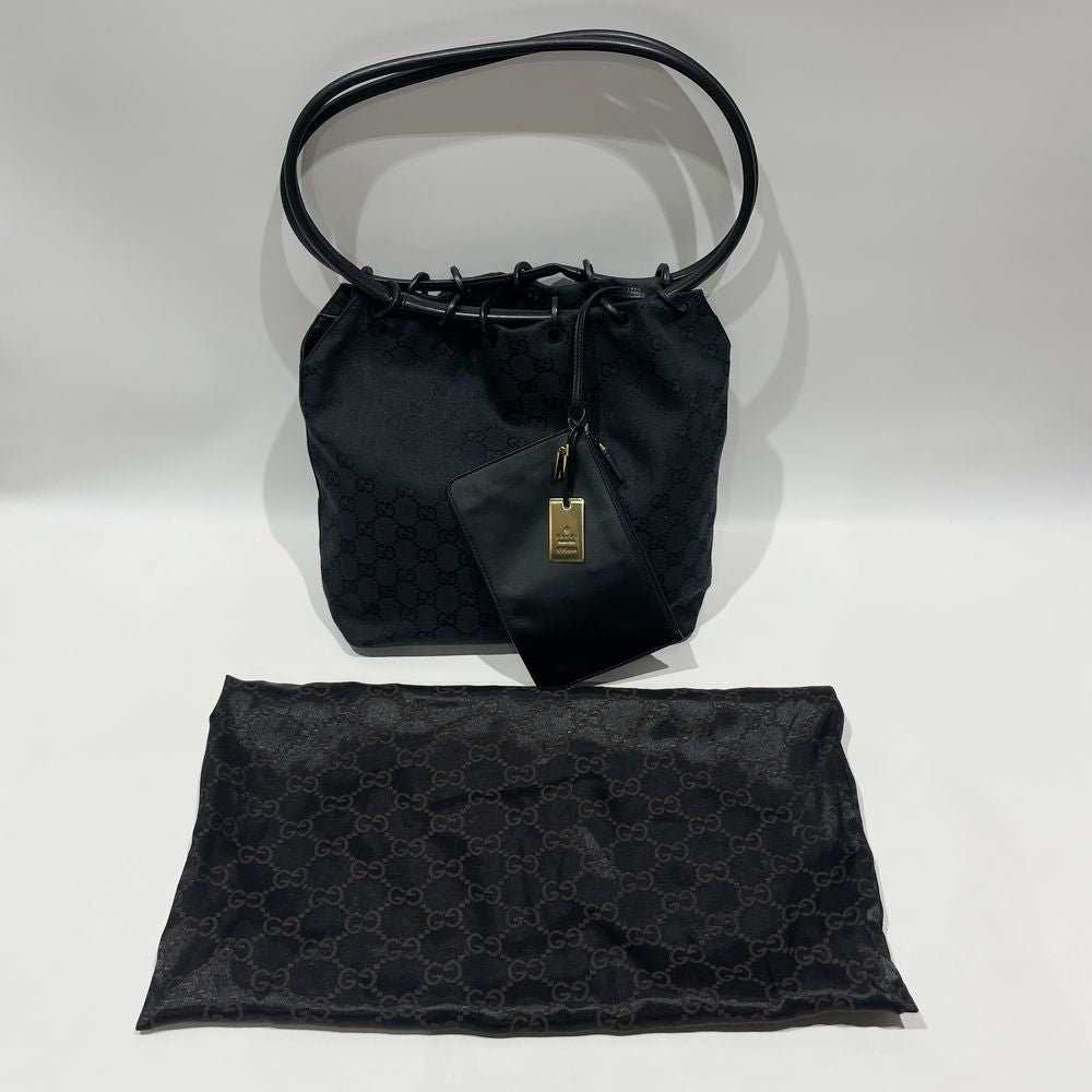 GUCCI(グッチ) 巾着 オールド ポーチ付き チャーム 90644 ショルダーバッグ GGキャンバス/レザー レディース【中古AB】20240623