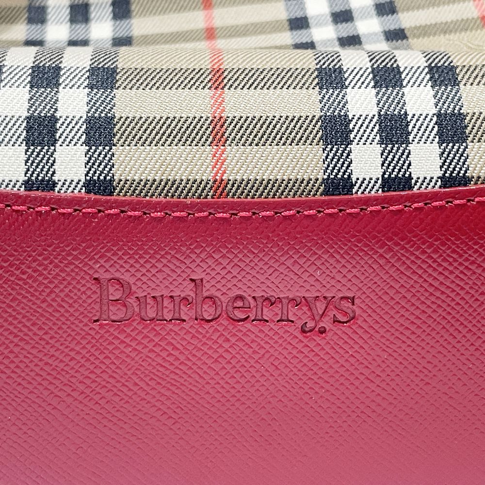 BURBERRY(バーバリー) ロゴ チェック チャーム付き ワンショルダー ショルダーバッグ キャンバス/レザー レディース【中古B】20240630