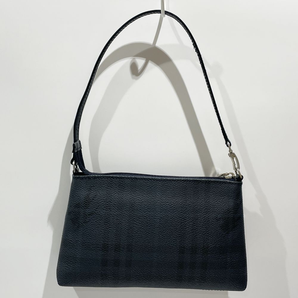 BURBERRY(バーバリー) ロンドン チェック ミニ ポーチ ショルダーバッグ PVC/レザー レディース【中古AB】20240630