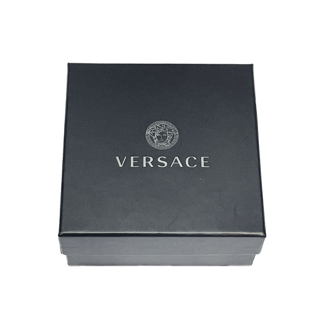 Gianni Versace(ジャンニ・ヴェルサーチ) メデューサ グレカ 編み込み 紐 ブレスレット GP/革 メンズ【中古AB】20240702