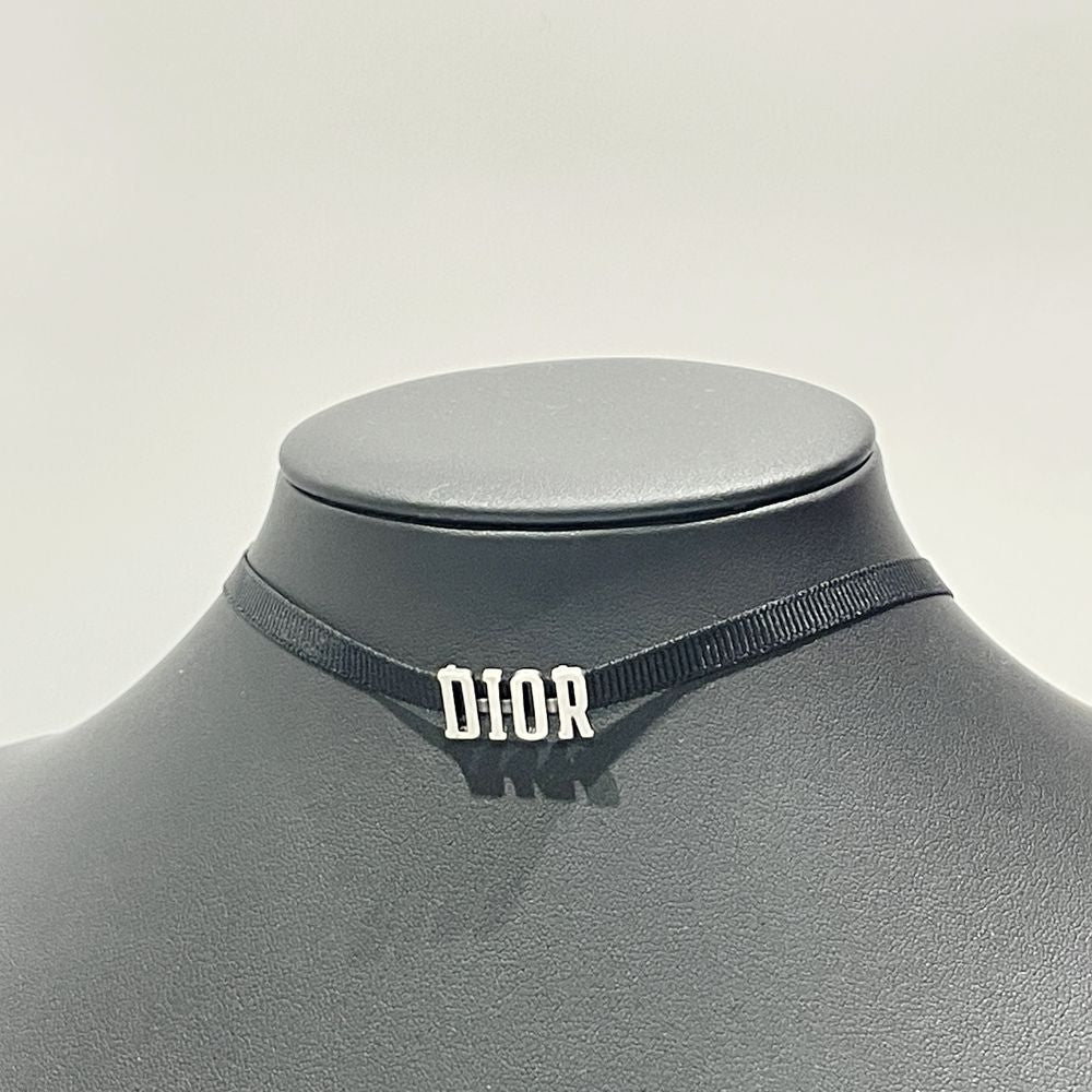 Dior(ディオール) ロゴ いぶし グログランテープ ネックレス チョーカー メタル/ファブリック レディース【中古A】20240627