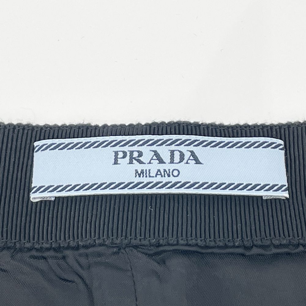 PRADA(プラダ) ボーダー タイト バックスリット スカート コットン/キュプラ レディース【中古B】20240728