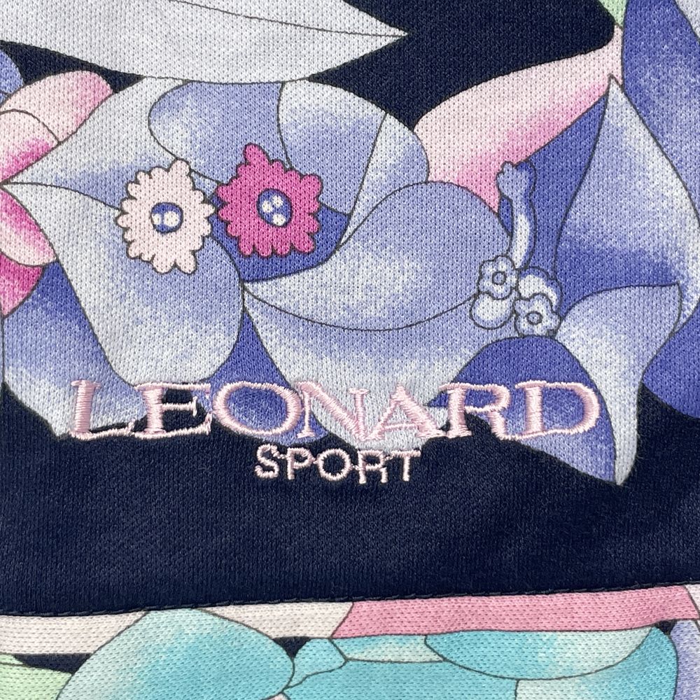 LEONARD(レオナール) SPORT ポロシャツ サイズ40 花柄 半袖 カットソー コットン/ レディース【中古AB】20240627