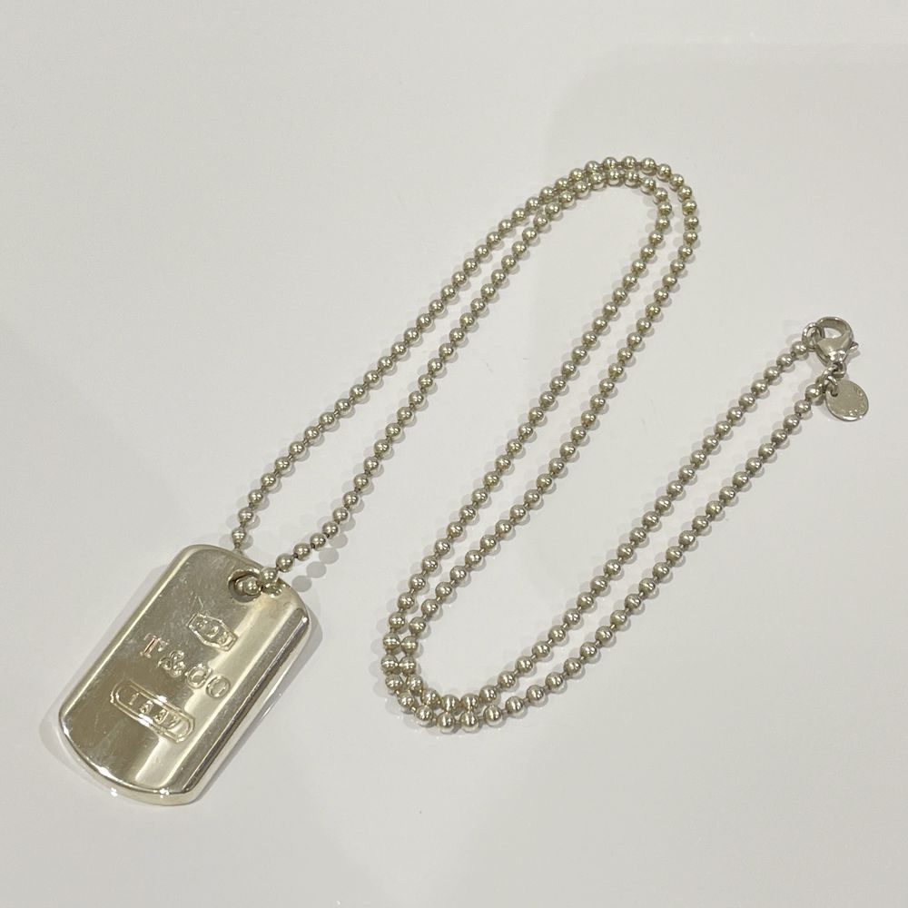 中古B/標準】TIFFANY&Co. ティファニー 1837 ドッグタグ ロゴ シルバー925 ユニセックス ネックレス シルバー20474766