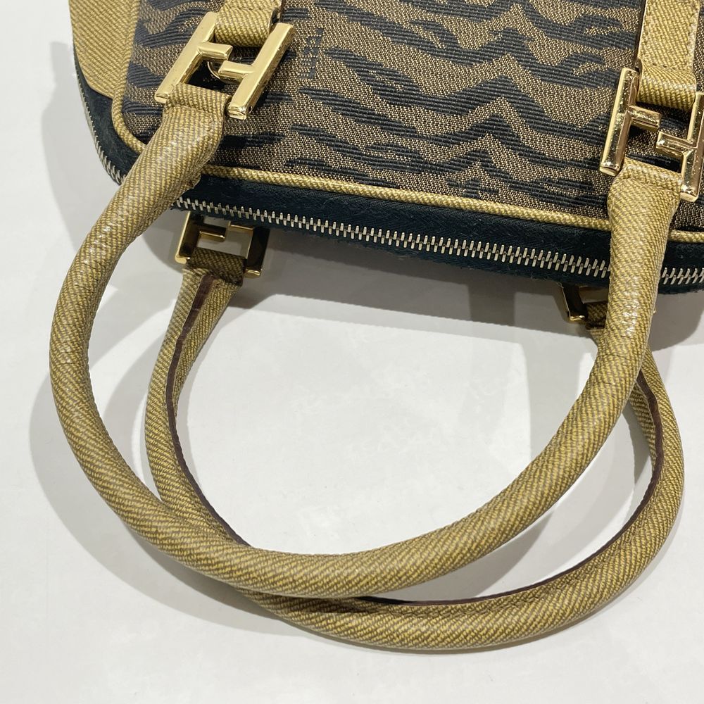 FENDI(フェンディ) ゼブラ ヴィンテージ ハンドバッグ キャンバス/レザー レディース【中古B】20240629