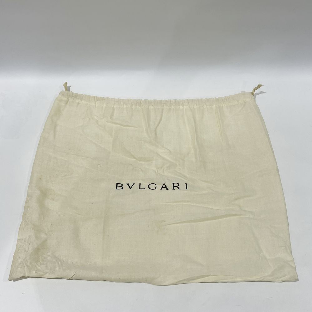 BVLGARI(ブルガリ) ロゴ プレート ハンドバッグ ウール/レザー レディース【中古B】20240630