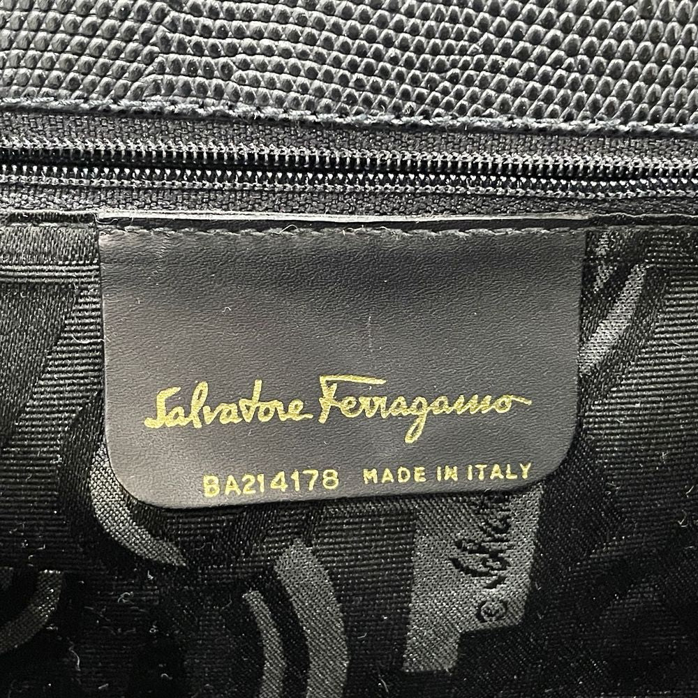 Salvatore Ferragamo(サルヴァトーレフェラガモ) ヴァラ リボン 型押し BA214178 ハンドバッグ レザー レディース【中古AB】20240630