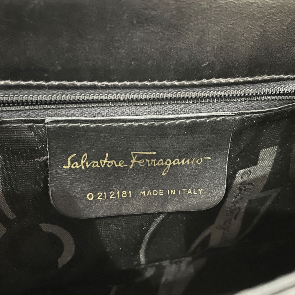 Salvatore Ferragamo(サルヴァトーレフェラガモ) ガンチーニ トップハンドル O 212181 ハンドバッグ レザー レディース【中古B】20240630