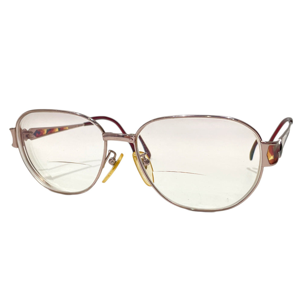 YVES SAINT LAURENT(イヴ・サンローラン) メガネ 度入り ロゴ 30-4688 ヴィンテージ 眼鏡 メタル/ レディース【中古B】20240701