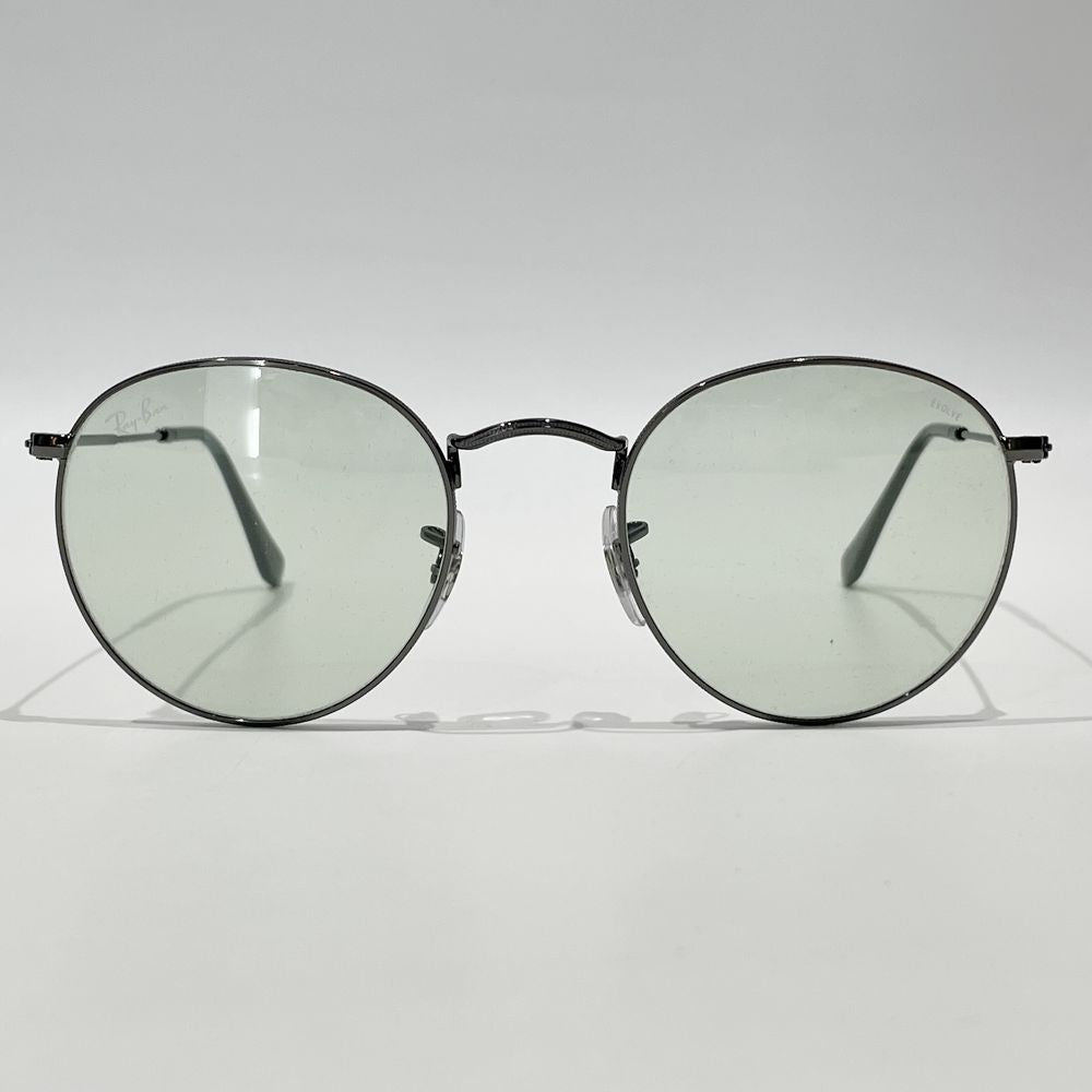 中古A/美品】Ray-Ban レイバン ROUNDMETAL ラウンドメタル EVOLVEレンズ 調光 ユニセックス サングラス RB3447 004/ T1 シルバー20475728