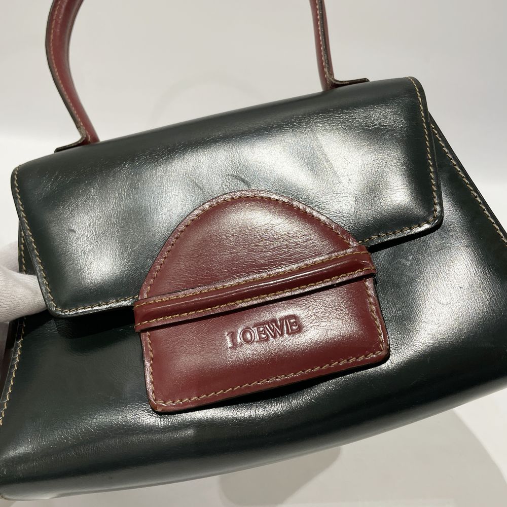 LOEWE(ロエベ) ロゴ トップハンドル ミニ スリーカラー ヴィンテージ ハンドバッグ レザー レディース【中古B】20240622