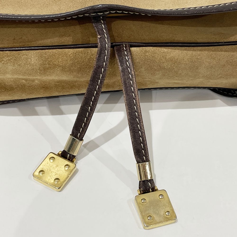 LOEWE(ロエベ) アナグラム 斜め掛け ヴィンテージ ショルダーバッグ スエード/レザー レディース【中古B】20240623