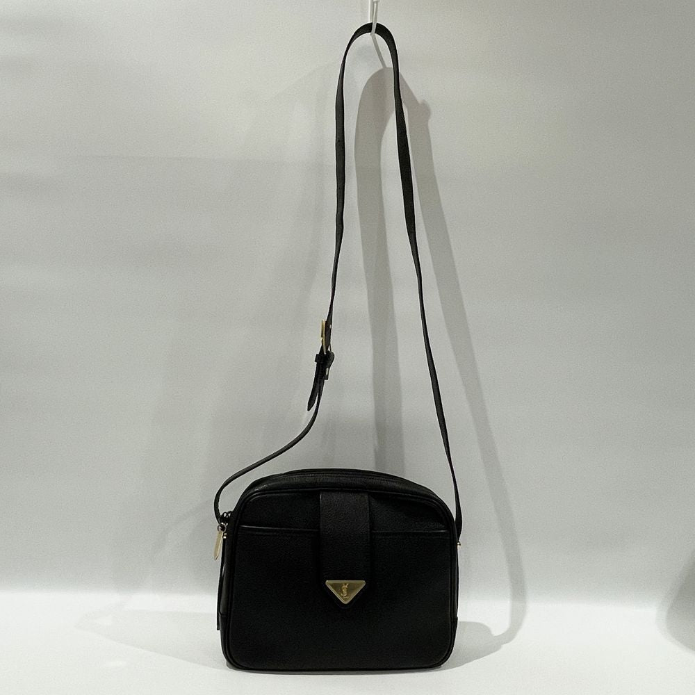 YVES SAINT LAURENT(イヴ・サンローラン) YSL ロゴプレート 斜め掛け ヴィンテージ ショルダーバッグ レザー レディース【中古B】20240630