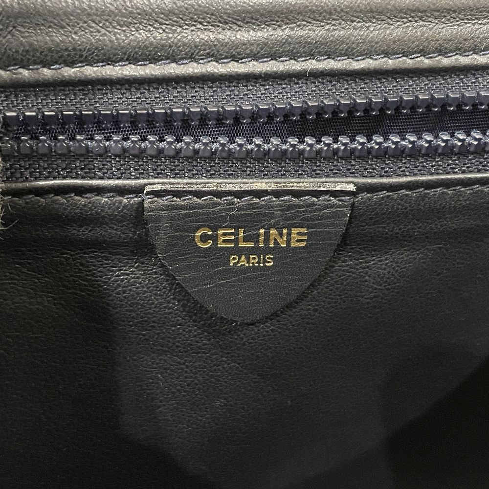 CELINE(セリーヌ) 馬車金具 ボックス型 バイカラー 斜め掛け ヴィンテージ ショルダーバッグ レザー レディース【中古B】20240622