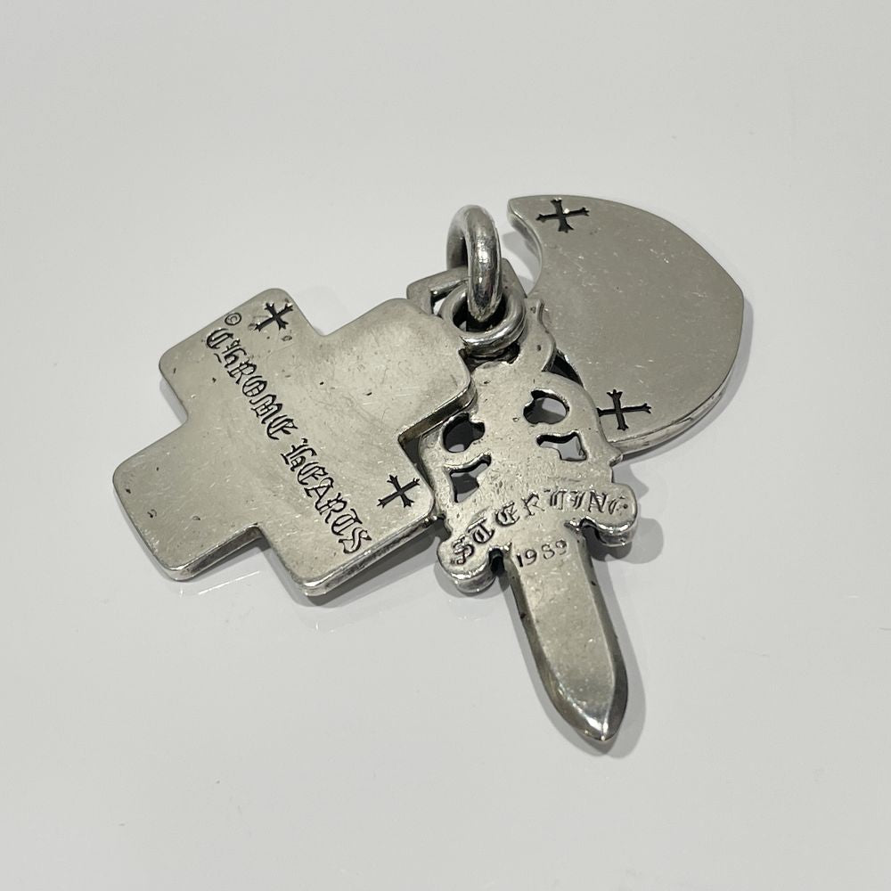 中古B/標準】CHROME HEARTS クロムハーツ 3TRINKETS オールド スリートリンケッツ ダガー クロス アンカー シルバー925  メンズ ペンダントトップ シルバー20476536-77