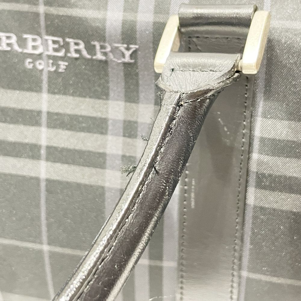 BURBERRY(バーバリー) GOLF チェック柄 ボストンバッグ ナイロン/レザー レディース【中古B】20240629