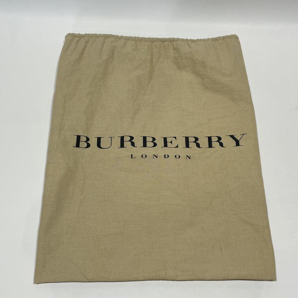 BURBERRY(バーバリー) ロゴ サイドチェック ポケット トートバッグ キャンバス/レザー レディース【中古B】20240629