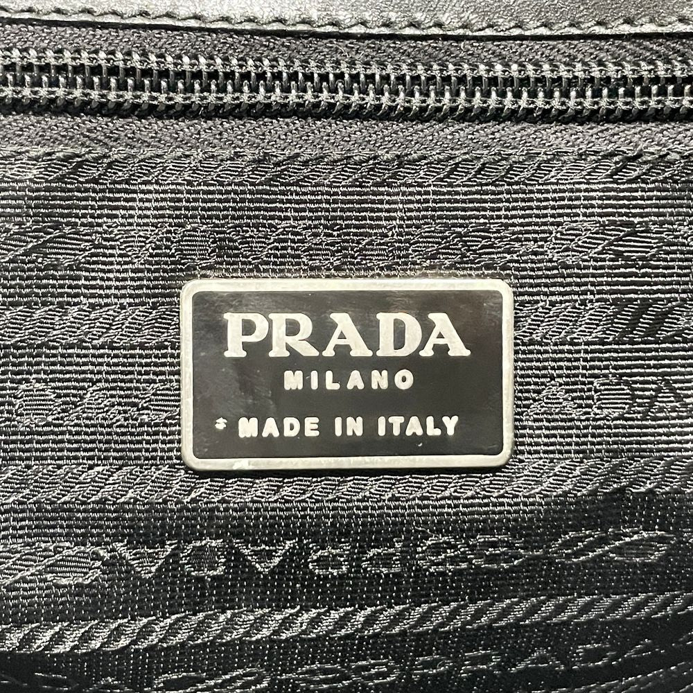 PRADA(プラダ) ロゴ トップハンドル スクエア型 ヴィンテージ ハンドバッグ レザー レディース【中古B】20240629