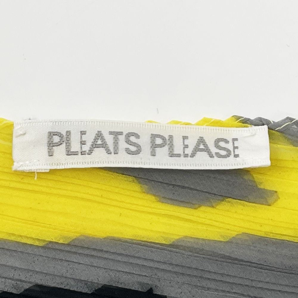 PLEATS PLEASE(プリーツプリーズ) プリーツ加工 総柄 ひし形 透け感 ストール ポリエステル レディース【中古B】20240721