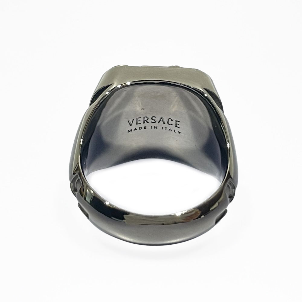 VERSACE(ヴェルサーチ) メデューサ グレカ ブラックコーティング 21 20.5号 リング・指輪 メタル メンズ【中古AB】20240705