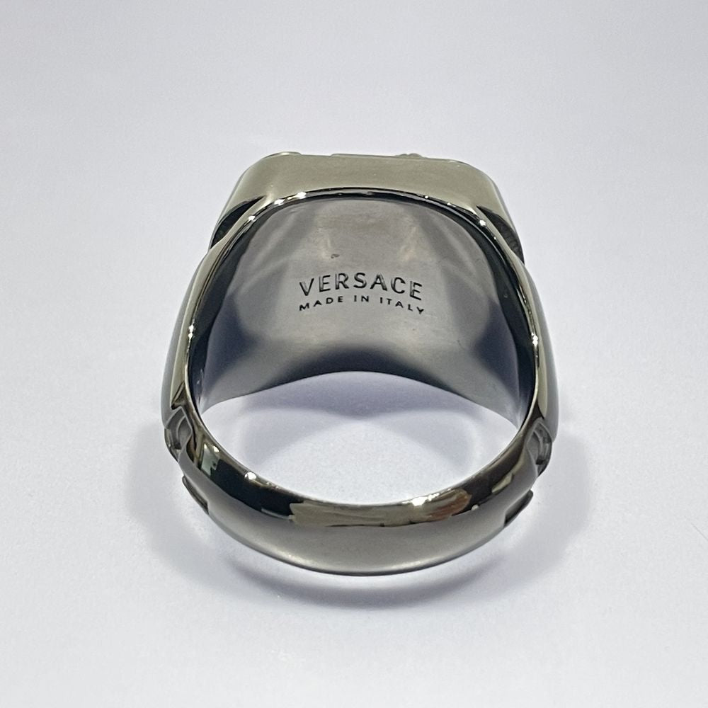 VERSACE(ヴェルサーチ) メデューサ グレカ ブラックコーティング 21 20.5号 リング・指輪 メタル メンズ【中古AB】20240705