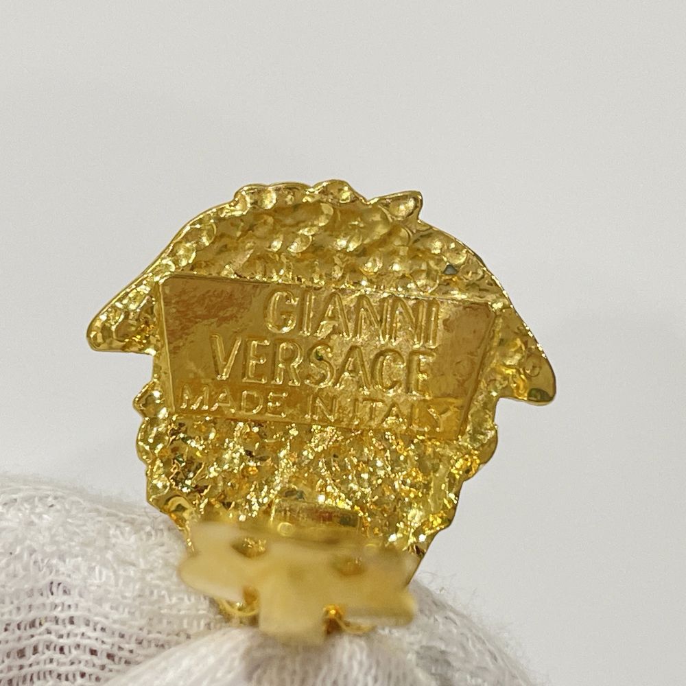 Gianni Versace(ジャンニ・ヴェルサーチ) メデューサ グレカ ドロップ ヴィンテージ イヤリング GP レディース【中古AB】20240705