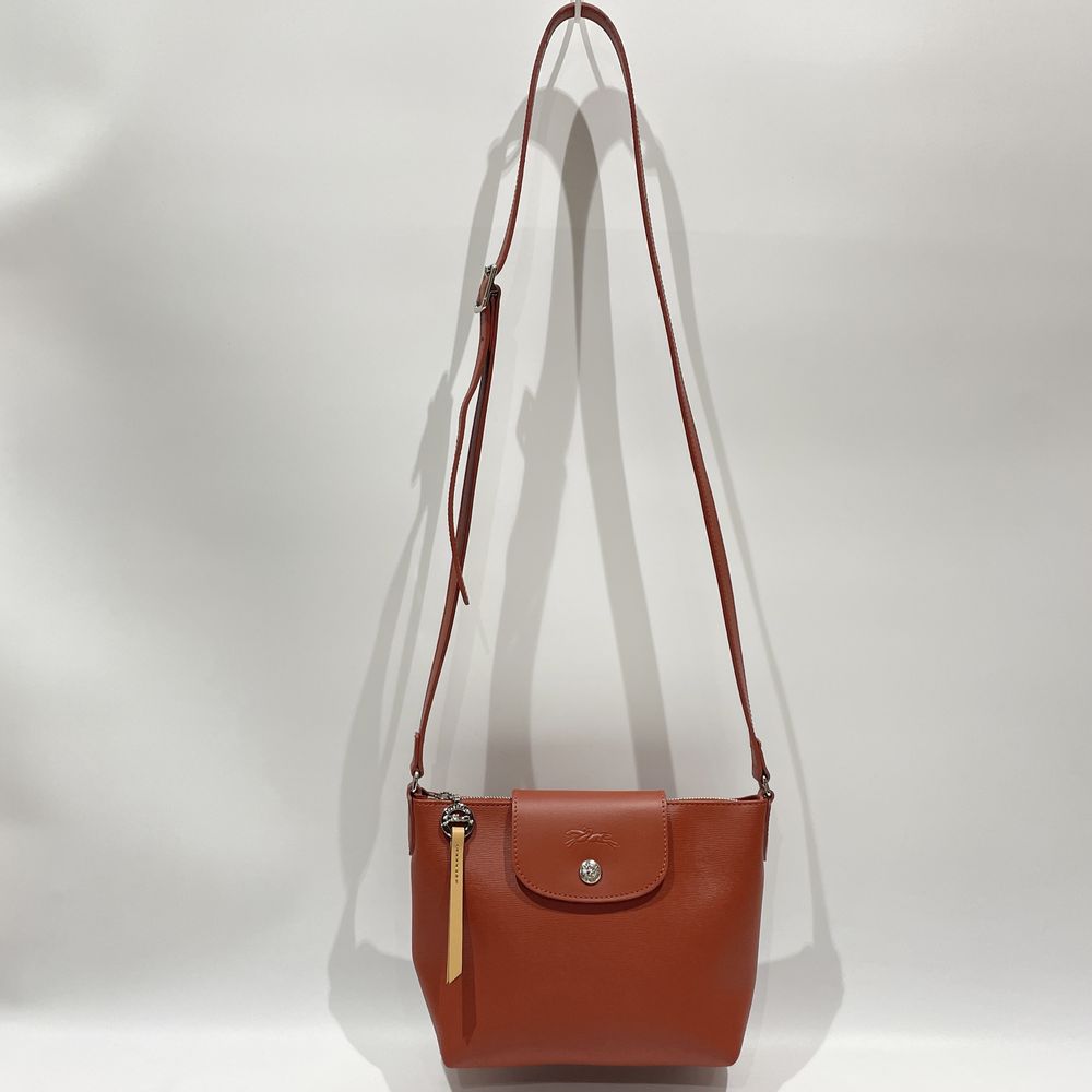 Longchamp(ロンシャン) ル プリアージュ シティ クロスボディ 斜め掛け ショルダーバッグ レザー レディース【中古A】20240629