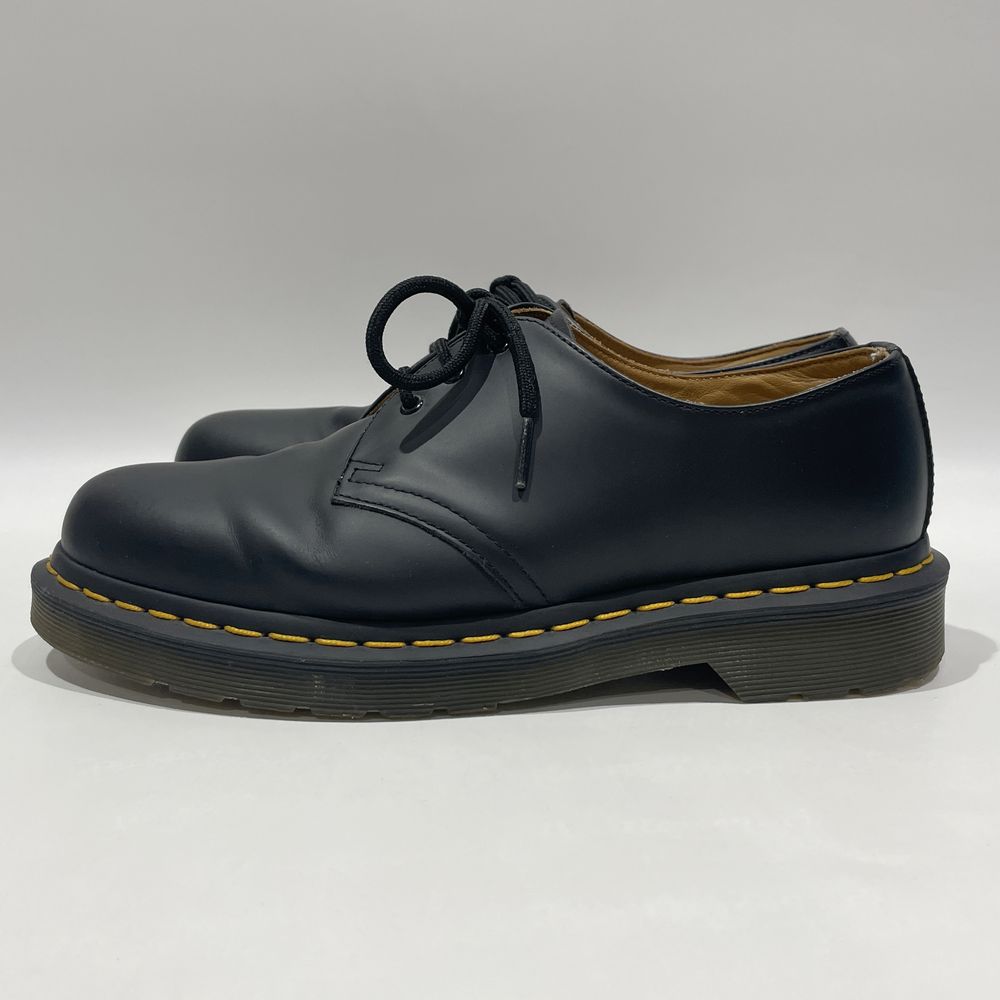 中古B/標準】Dr.Martens ドクターマーチン 1461 59 3ホール イエローステッチ UK7 メンズ ローファー ブラック20477196