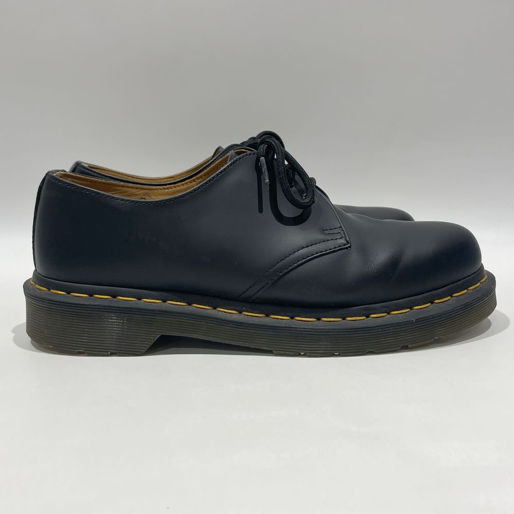 中古B/標準】Dr.Martens ドクターマーチン 1461 59 3ホール イエローステッチ UK7 メンズ ローファー ブラック20477196