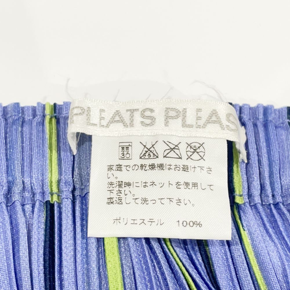 PLEATS PLEASE(プリーツプリーズ) イッセイミヤケ プリーツ加工 ストライプ サイドスリット サイズ2 PP51-JG686 ロングスカート ポリエステル レディース【中古AB】20240629