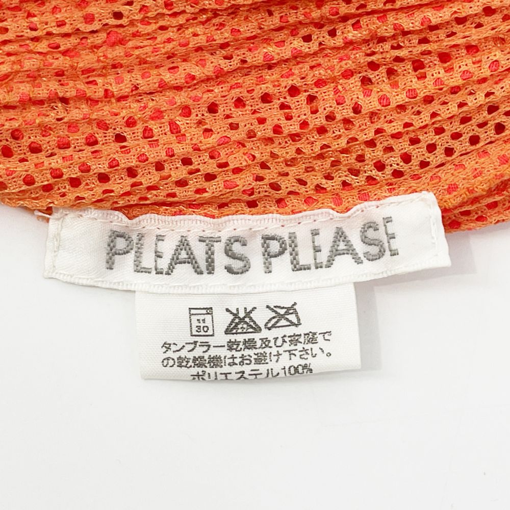 PLEATS PLEASE(プリーツプリーズ) イッセイミヤケ プリーツ加工 フラワー メッシュ ノースリーブ サイズ3 PP06-JK901 カットソー ポリエステル レディース【中古AB】20240630