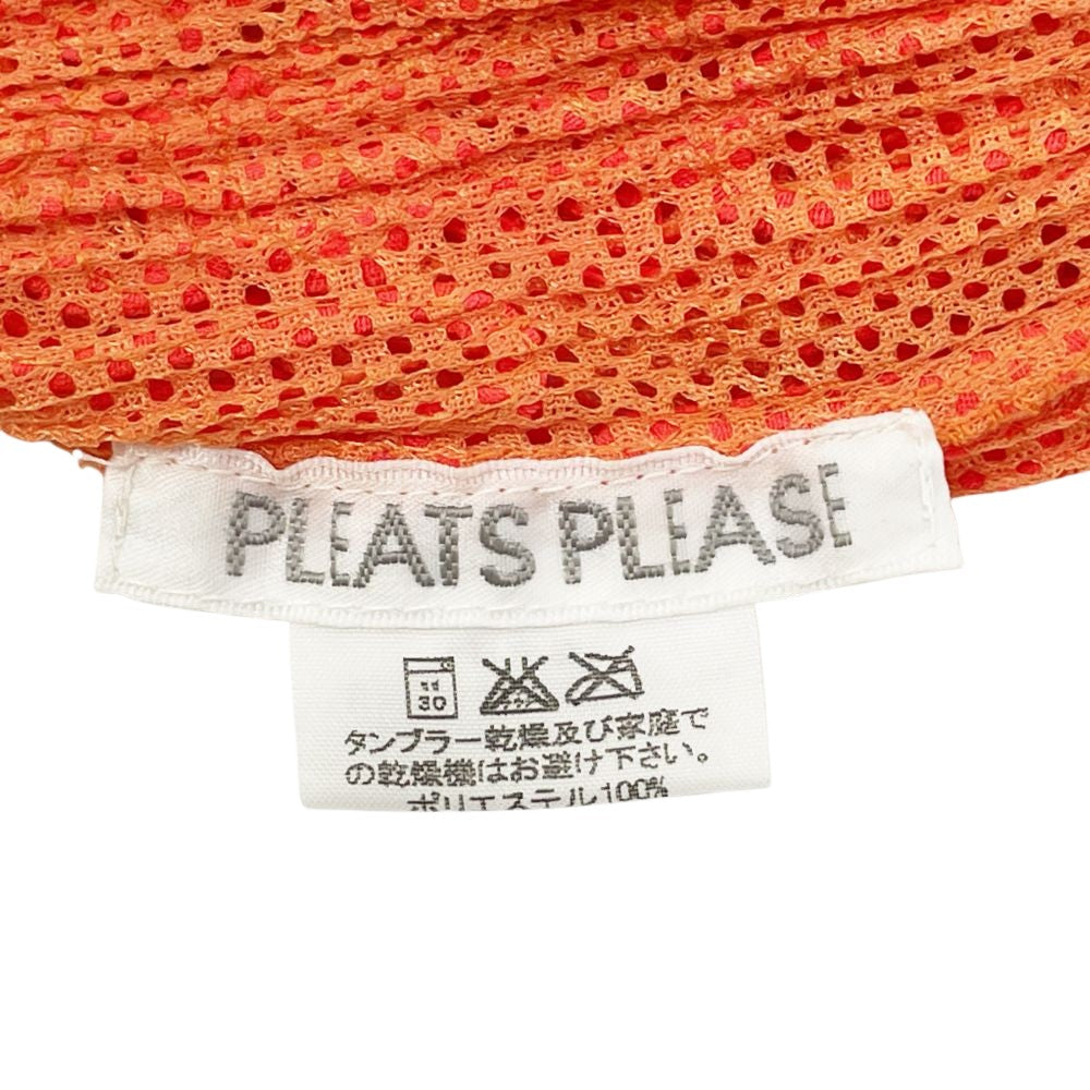 PLEATS PLEASE(プリーツプリーズ) イッセイミヤケ プリーツ加工 フラワー メッシュ ノースリーブ サイズ3 PP06-JK901 カットソー ポリエステル レディース【中古AB】20240630