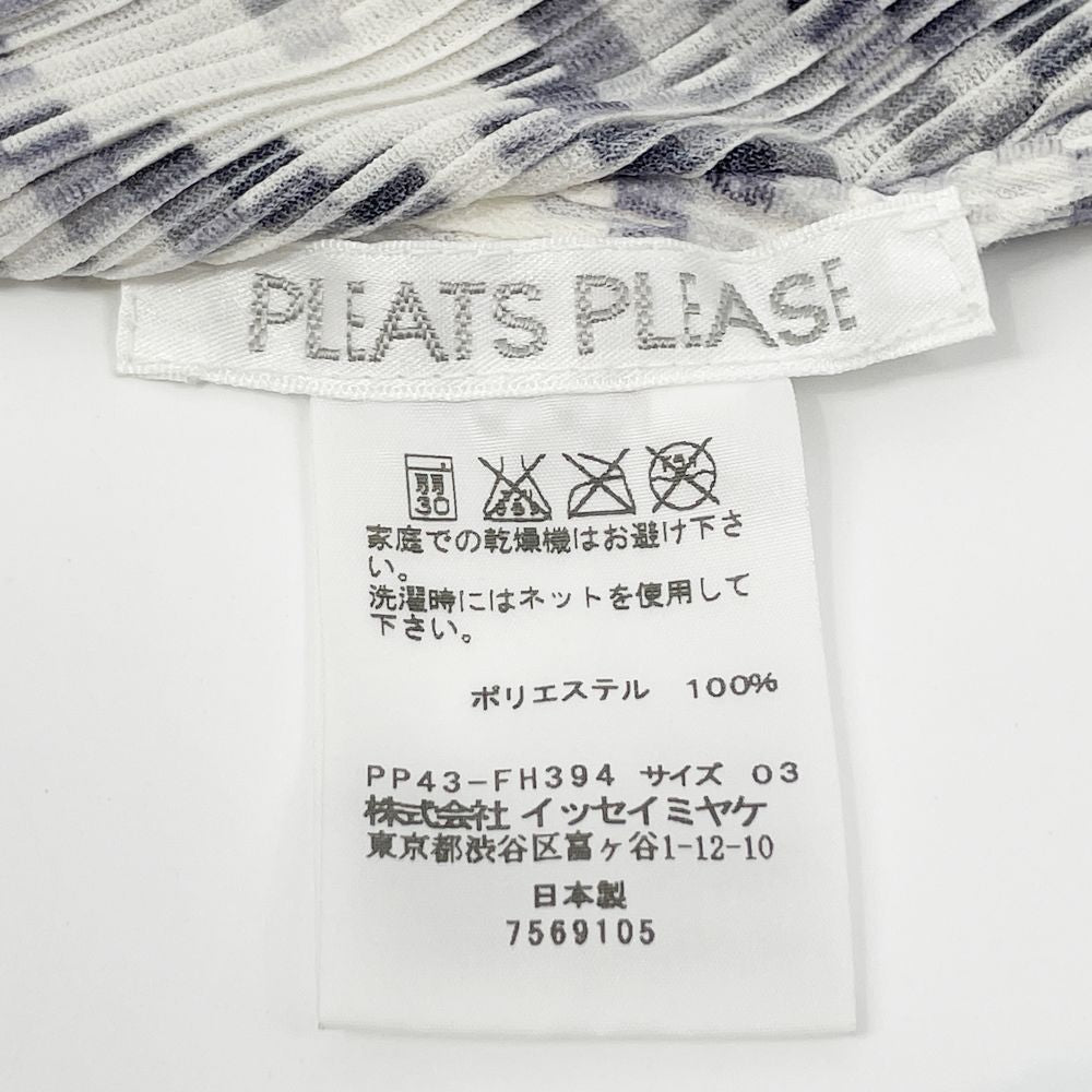 PLEATS PLEASE(プリーツプリーズ) イッセイミヤケ プリーツ加工 タートルネック アーガイル サイズ3 PP43-FH394 ワンピース ポリエステル レディース【中古B】20240629