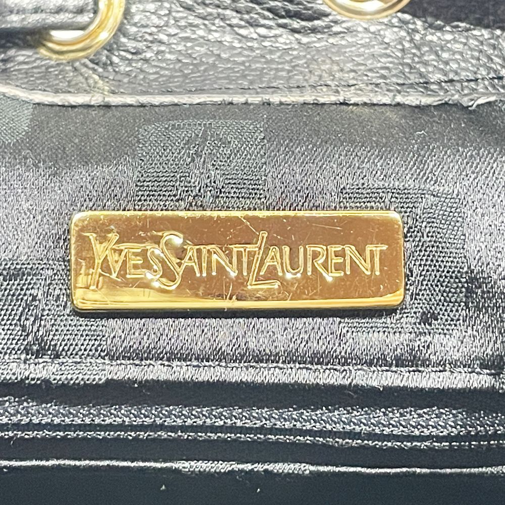 YVES SAINT LAURENT(イヴ・サンローラン) ダイヤカット 巾着 ヴィンテージ 斜め掛け ショルダーバッグ レザー レディース【中古AB】20240629