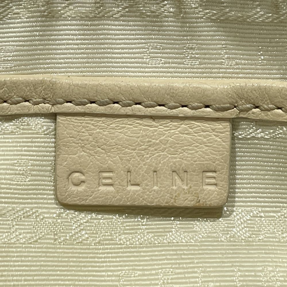 CELINE(セリーヌ) サイド ロゴ プレート 編み込み ミニ 肩掛け ヴィンテージ ショルダーバッグ ストロー/レザー レディース【中古B】20240629