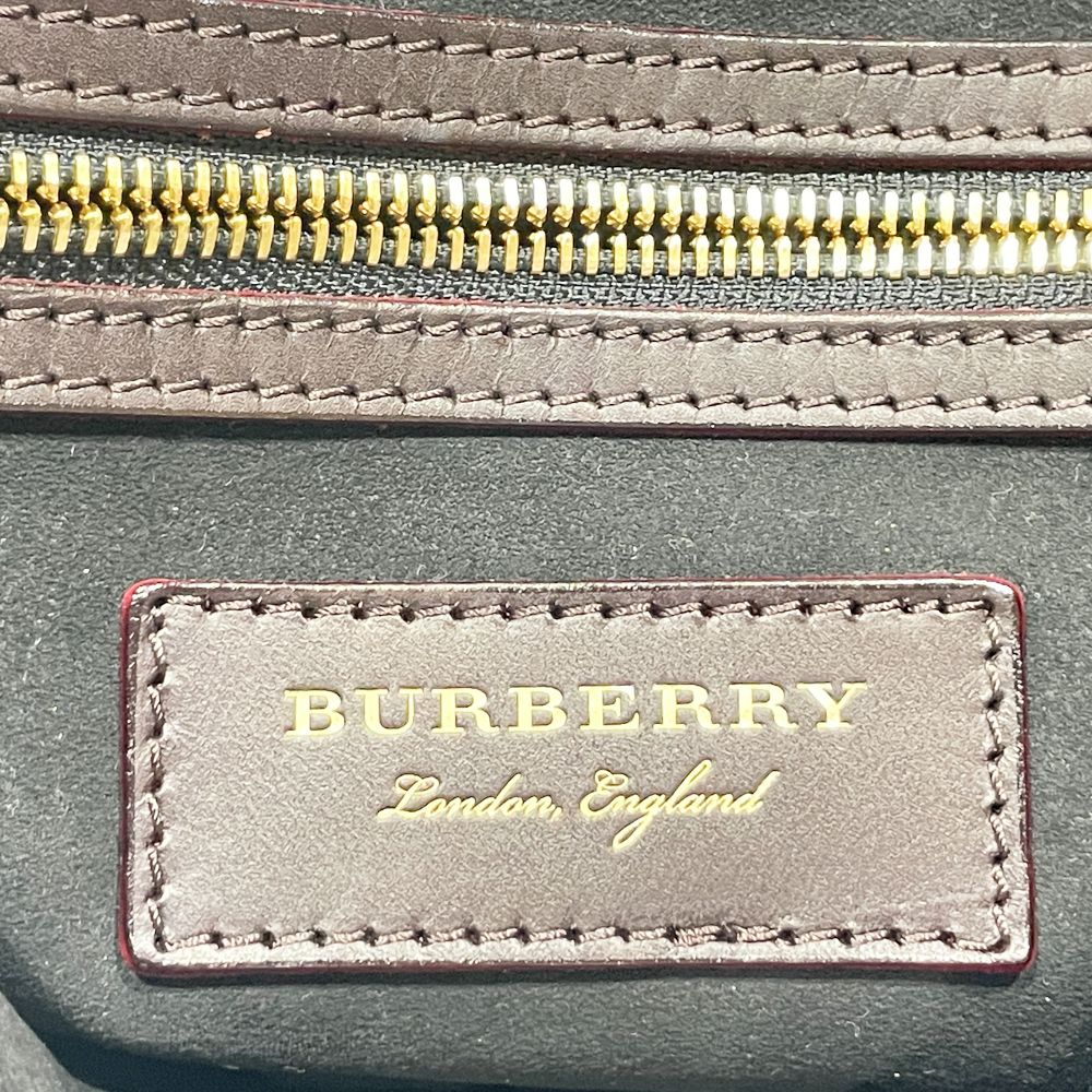 BURBERRY(バーバリー) ロゴ コンビレザー バイカラー 斜め掛け ショルダーバッグ レザー レディース【中古AB】20240629