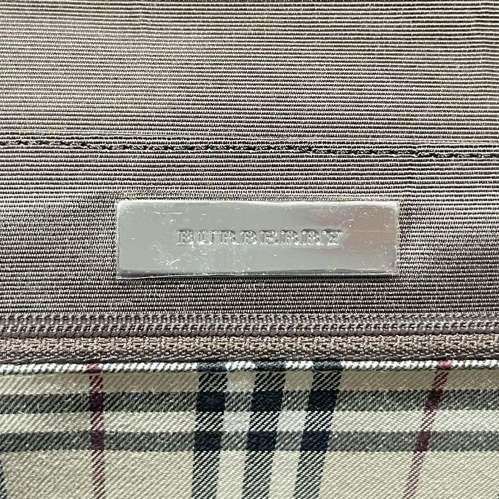 BURBERRY(バーバリー) ロゴ プレート 内部チェック 肩掛け ショルダーバッグ レザー レディース【中古AB】20240629