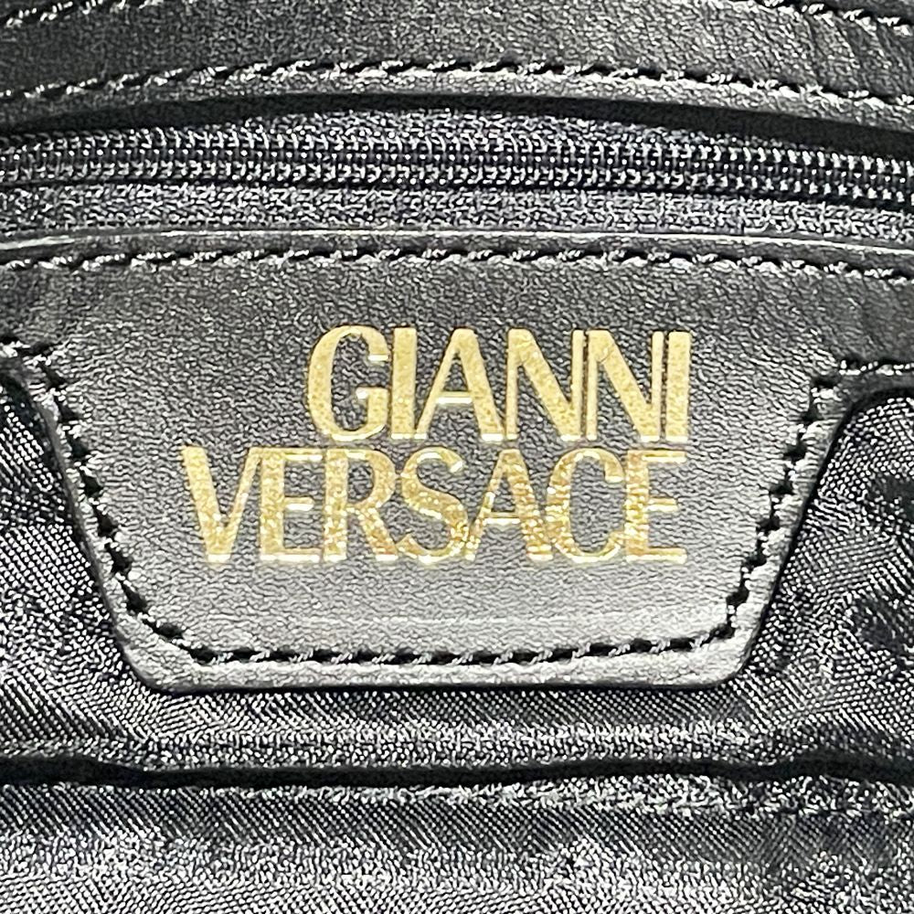 Gianni Versace(ジャンニ・ヴェルサーチ) サンバースト グレカ 2WAY ヴィンテージ ボストンバッグ PVC/レザー レディース【中古AB】20240629