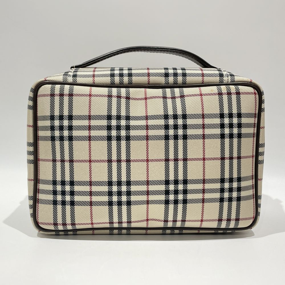 BURBERRY(バーバリー) チェック バニティ ミニ ハンドバッグ キャンバス/レザー レディース【中古B】20240629