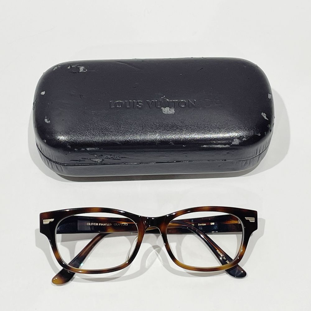 OLIVER PEOPLES(オリバーピープルズ) 度入り Denton ウェリントン デミ柄 メガネ 眼鏡 アセテート ユニセックス【中古AB】20240630